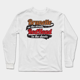 Brunette on the streets Long Sleeve T-Shirt